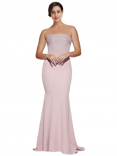 Sweep Train Mauve Sleeveless Sheath Low Back Formal Evening Gown / Prom Dress / Bridesmaid Dress Birmingham