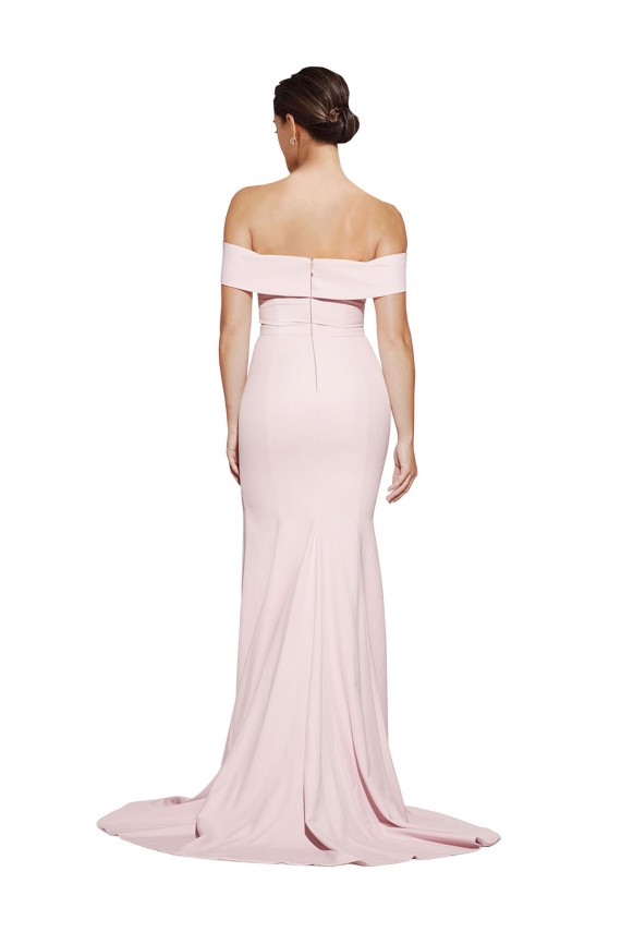 Sweep Train Pink Sleeveless Sheath Low Back Formal Evening Gown / Prom Dress / Bridesmaid Dress Birmingham