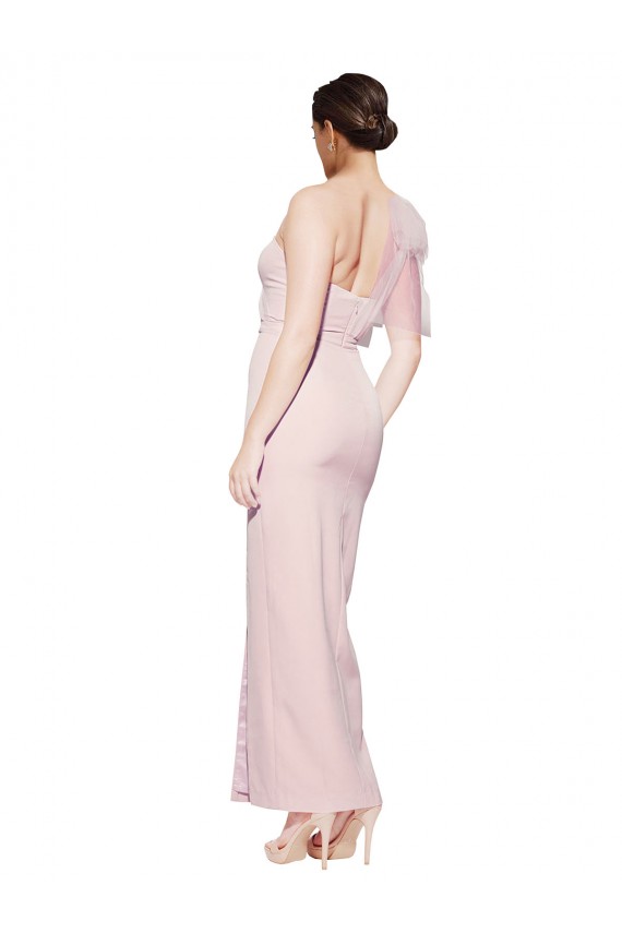 Long Pink Sleeveless Sheath Low Back Stretch Crepe Formal Evening Gown / Prom Dress / Bridesmaid Dress Birmingham