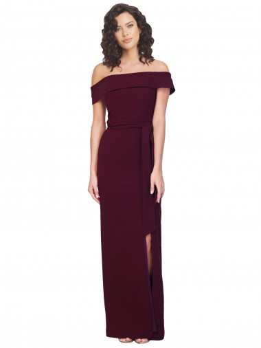 Long Burgundy Gold Sleeveless Sheath Low Back Formal Evening Gown / Prom Dress / Bridesmaid Dress Birmingham