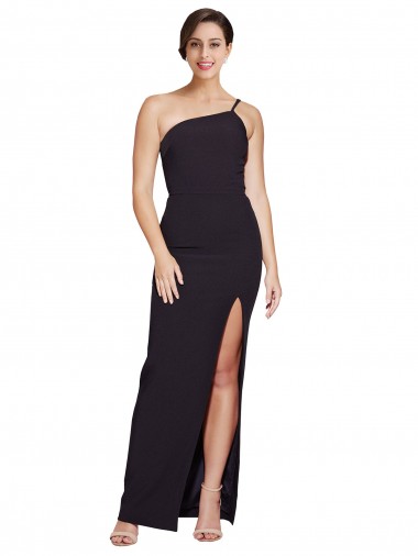 Long Black Sleeveless Sheath Side Slit Formal Evening Gown / Prom Dress / Bridesmaid Dress Birmingham