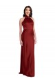 Long Burgundy Sleeveless A-Line Open Back Black Tie Evening Gown / Prom Dress / Bridesmaid Dress Birmingham