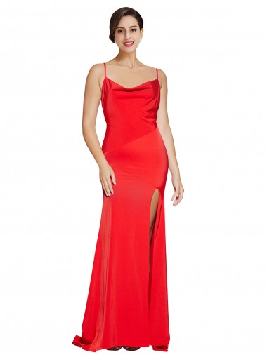 Long Red Sleeveless Sheath Low Back Formal Evening Gown / Prom Dress / Bridesmaid Dress Birmingham