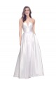 Long White Sleeveless A-Line Low Back Formal Evening Gown / Prom Dress / Bridesmaid Dress Birmingham