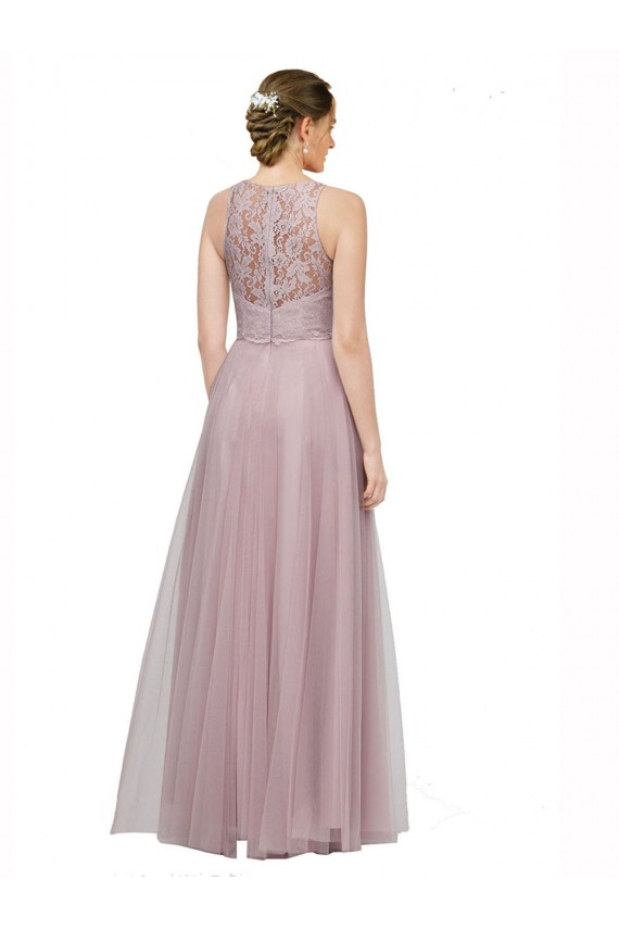 Long Light Lilac Sleeveless A-Line Bridesmaid Dress Birmingham