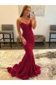 Sweep Train Burgundy Sleeveless Sheath Velvet Sequin Prom Dress / Evening Dress Birmingham