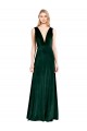 Long Dark Green Sleeveless A-Line V-Back Bridesmaid Dress / Formal Dress Birmingham