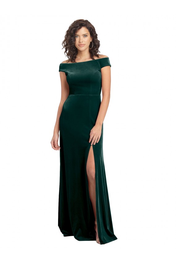 Long Dark Green Cap Sleeves A-Line Formal Evening Gown / Prom Dress / Bridesmaid Dress Birmingham