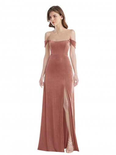 Long Cinnamon Rose Sleeveless A-Line Semi Formal Evening Dress / Prom Dress / Bridesmaid Dress Birmingham