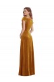 Long Gold Cap Sleeves Sheath Formal Evening Gown / Prom Dress / Bridesmaid Dress Birmingham