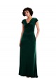 Long Dark Green Cap Sleeves A-Line Black Tie Evening Gown / Prom Dress / Bridesmaid Dress Birmingham