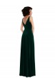 Long Dark Green Sleeveless A-Line V-Back Bridesmaid Dress / Evening Dress Birmingham