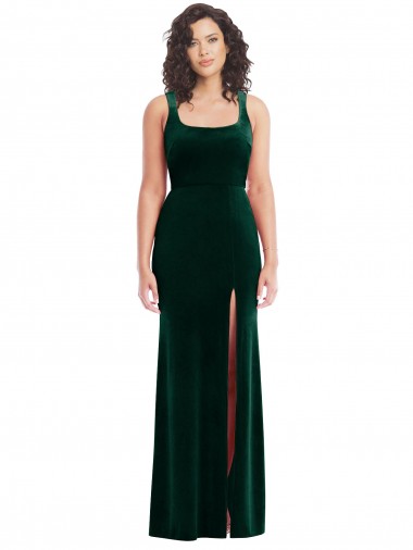 Long Dark Green Sleeveless Trumpet Semi Formal Evening Dress / Prom Dress / Bridesmaid Dress Birmingham