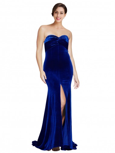 Sweep Train Royal Blue Sleeveless Mermaid Low Back Formal Evening Gown / Prom Dress / Bridesmaid Dress Birmingham